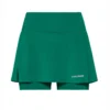 Tennisrock HEAD Club Basic Green Damen -Discounter Für Tennisausrüstung 1 814399 14
