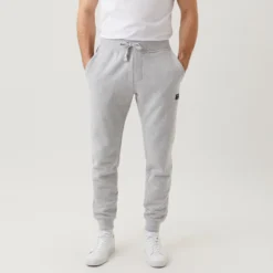 BJØRN BORG Trainingshose Björn Borg Tapered Pant Centre Light Grey Melange Herren