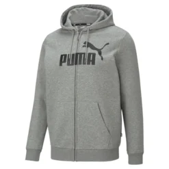 Sweatjacke Puma Essentials Big Logo Full Zip Hoodie Herren Gray