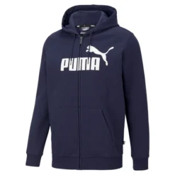 Sweatjacke Puma Essentials Big Logo Full Zip Hoodie Herren Blue