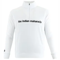 Tennispullover The Indian Maharadja Poly Terry Half Zip IM Men White