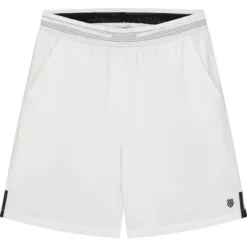 Tennishose K-Swiss Core Team Short 8 Inch White Jungen