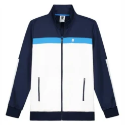 Tennisjacke K-Swiss Core Team Tracksuit Jacket Navy White French Blue Jungen