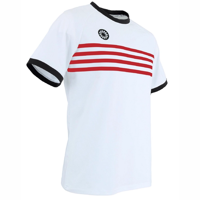 Tennisshirt The Indian Maharadja Kadiri Boys Striped Red 4 Tennisshirt The Indian Maharadja Kadiri Boys Striped Red – Bild 2