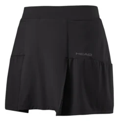 Tennisrock HEAD Club Basic Skort Long Schwarz Damen