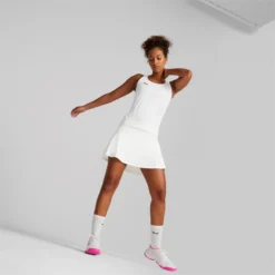 Tennisrock Puma TeamLIGA Training Damen White -Discounter Für Tennisausrüstung 5 pumapum 658387 04modelshot03