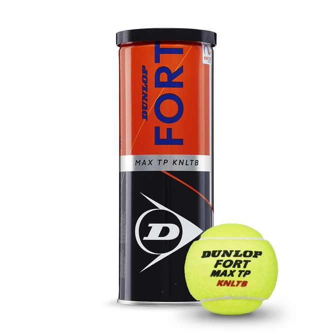 Tennisbälle Dunlop Fort Max TP KNLTB 3-Tin (Box 48x3) 4 Tennisbälle Dunlop Fort Max TP KNLTB 3-Tin (Box 48x3) – Bild 2