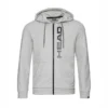 Tennis-Fleecejacke HEAD Club Fynn Grey Melange Black Herren -Discounter Für Tennisausrüstung 811459 6