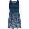 Tenniskleid HEAD Spirit Dark Blue Print Damen -Discounter Für Tennisausrüstung 814592 DBXW201