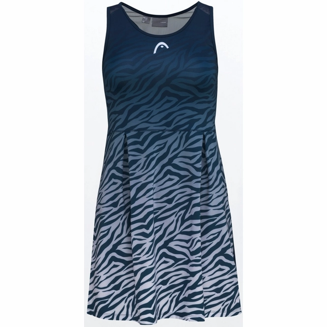 Tenniskleid HEAD Spirit Dark Blue Print Damen 3 Tenniskleid HEAD Spirit Dark Blue Print Damen