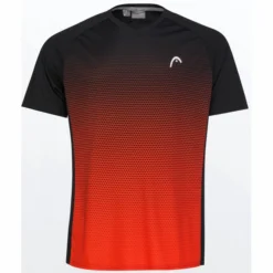 Tennisshirt HEAD Topspin Black Print Vision Jungen