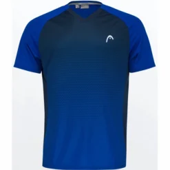 Tennisshirt HEAD Topspin Royal Blue Print Vision Jungen