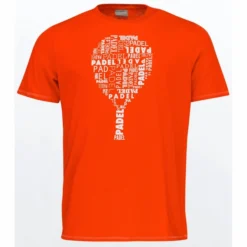Padel-Shirt HEAD Typo Tangerine Kinder