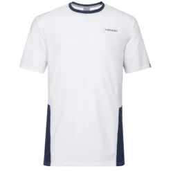 Tennisshirt HEAD Boys Club Tech White Dark Blue Kinder