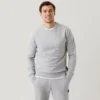 BJØRN BORG Pullover Bjrön Borg Crew Centre Light Grey Melange Herren