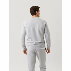 BJØRN BORG Pullover Bjrön Borg Crew Centre Light Grey Melange Herren -Discounter Für Tennisausrüstung 9999 1431 90741 full 2 1