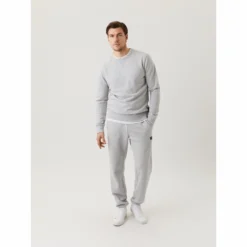 BJØRN BORG Pullover Bjrön Borg Crew Centre Light Grey Melange Herren -Discounter Für Tennisausrüstung 9999 1431 90741 full 4 1