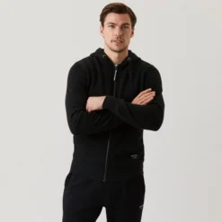 BJØRN BORG Sweatjacke Björn Borg Zip Hood Centre Black Herren