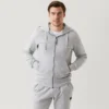 BJØRN BORG Sweatjacke Björn Borg Zip Hood Centre Grey Herren