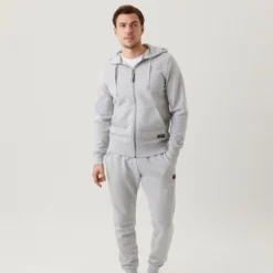 BJØRN BORG Sweatjacke Björn Borg Zip Hood Centre Grey Herren -Discounter Für Tennisausrüstung 9999 1473 90741 full 4 12028129