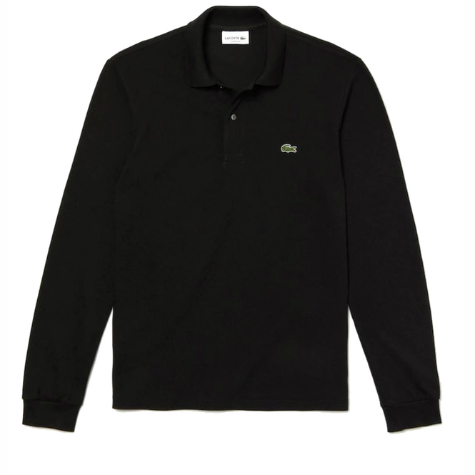 Poloshirt Lacoste Longsleeve Classic Fit Schwarz Herren 3 Poloshirt Lacoste Longsleeve Classic Fit Schwarz Herren