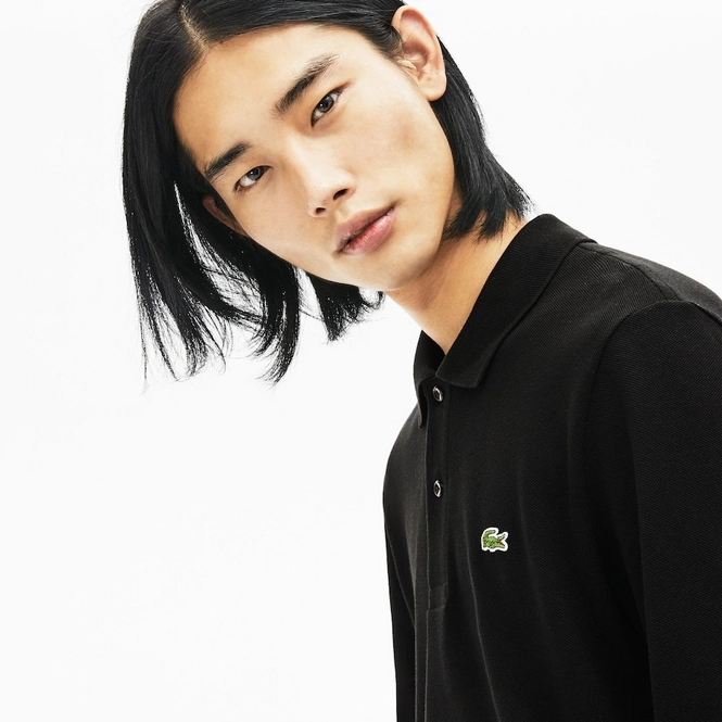 Poloshirt Lacoste Longsleeve Classic Fit Schwarz Herren 7 Poloshirt Lacoste Longsleeve Classic Fit Schwarz Herren – Bild 5