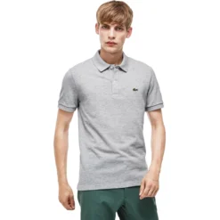 Lacoste Polo Slim Fit Silver Chine -Discounter Für Tennisausrüstung slimfitargentchine