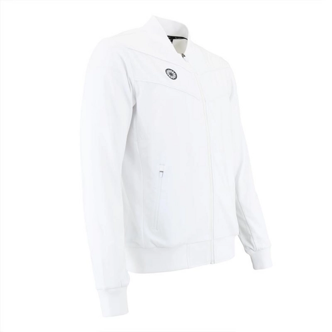 Tennissweatshirt The Indian Maharadja Men Baroda Chevron Half Zip White 5 Tennissweatshirt The Indian Maharadja Men Baroda Chevron Half Zip White – Bild 3